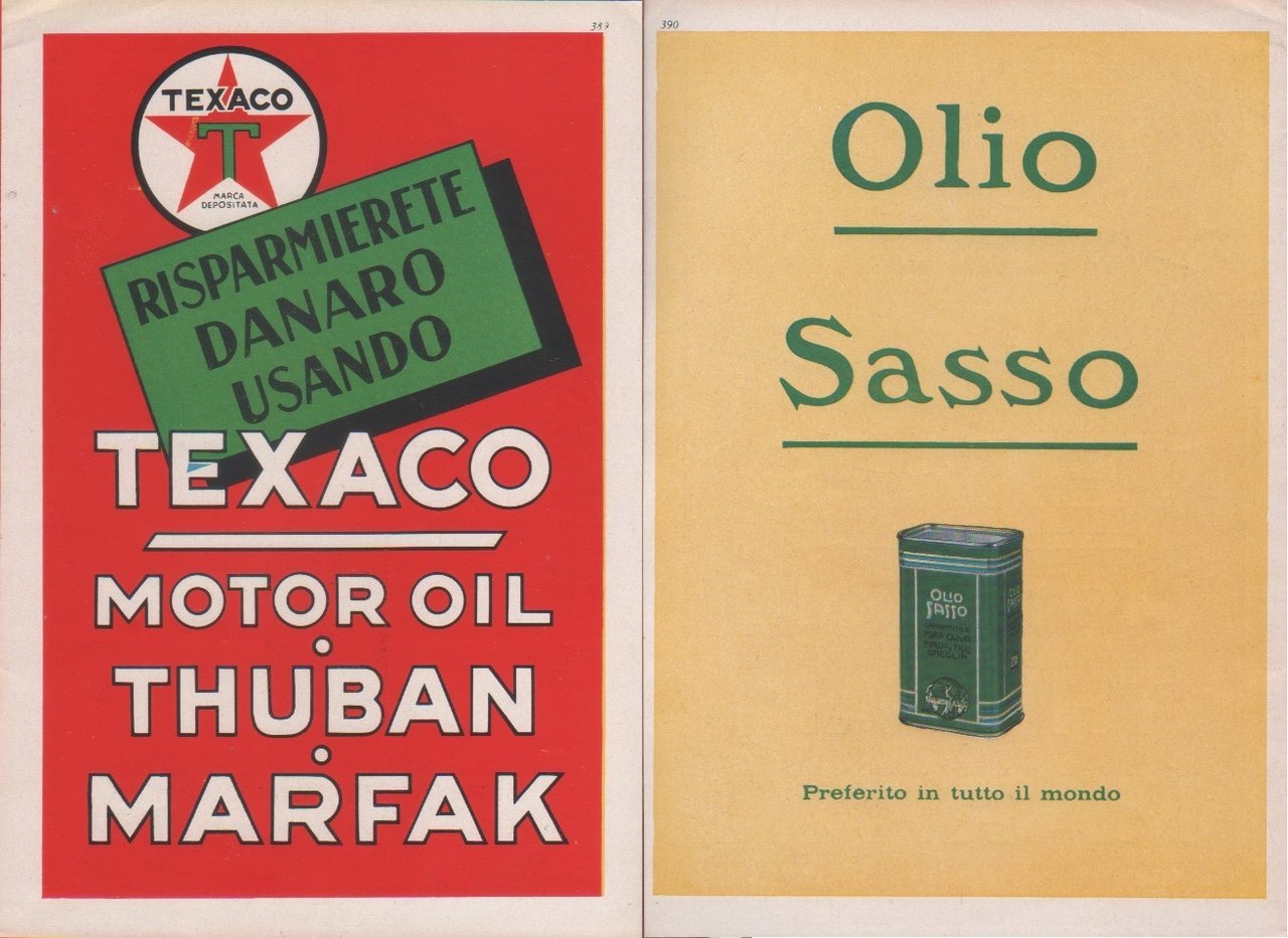 Texaco / Olio Sasso. Advertising 1937 | Immagine principale