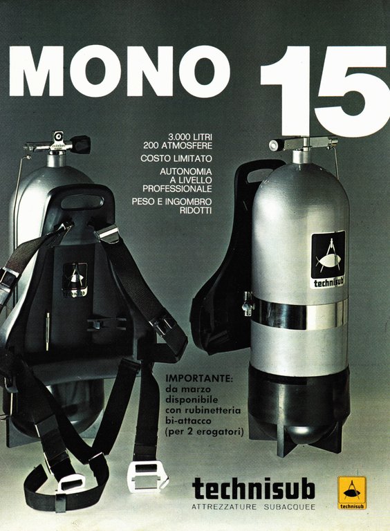 Tirrenia traghetti/Bombola Mono 15 Techinisub. Advertising 1974 | Immagine Gallery 2