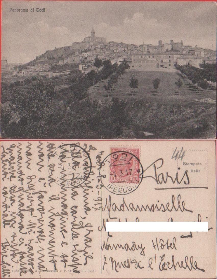Todi(PG). Panorama. Viaggiata 1917 | Immagine principale