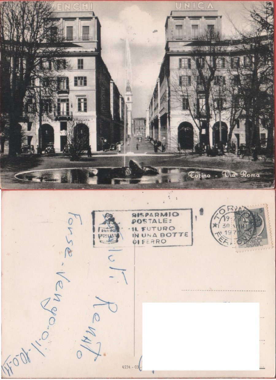 Torino. Via Roma. Viaggiata 1971 | Immagine principale