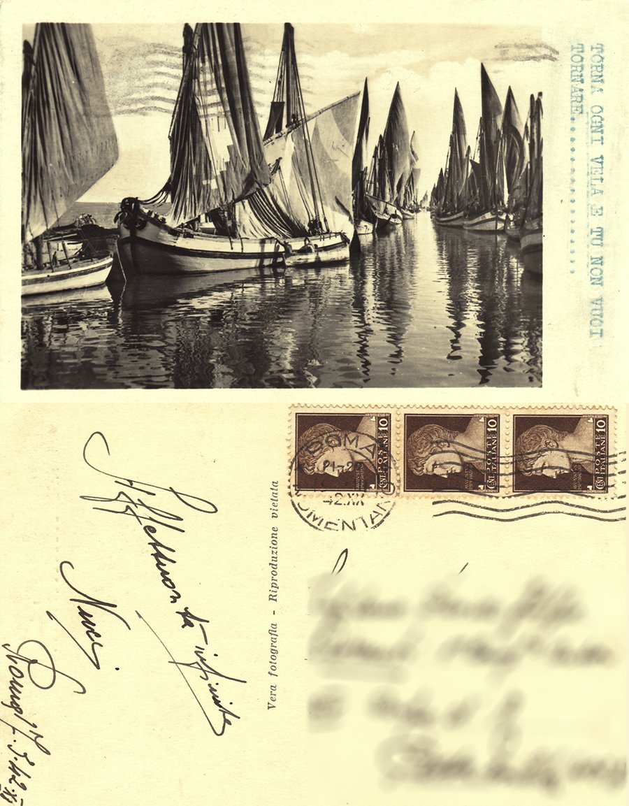 Torna ogni vela e tu non vuoi tornare... Viaggiata 1942 | Immagine principale