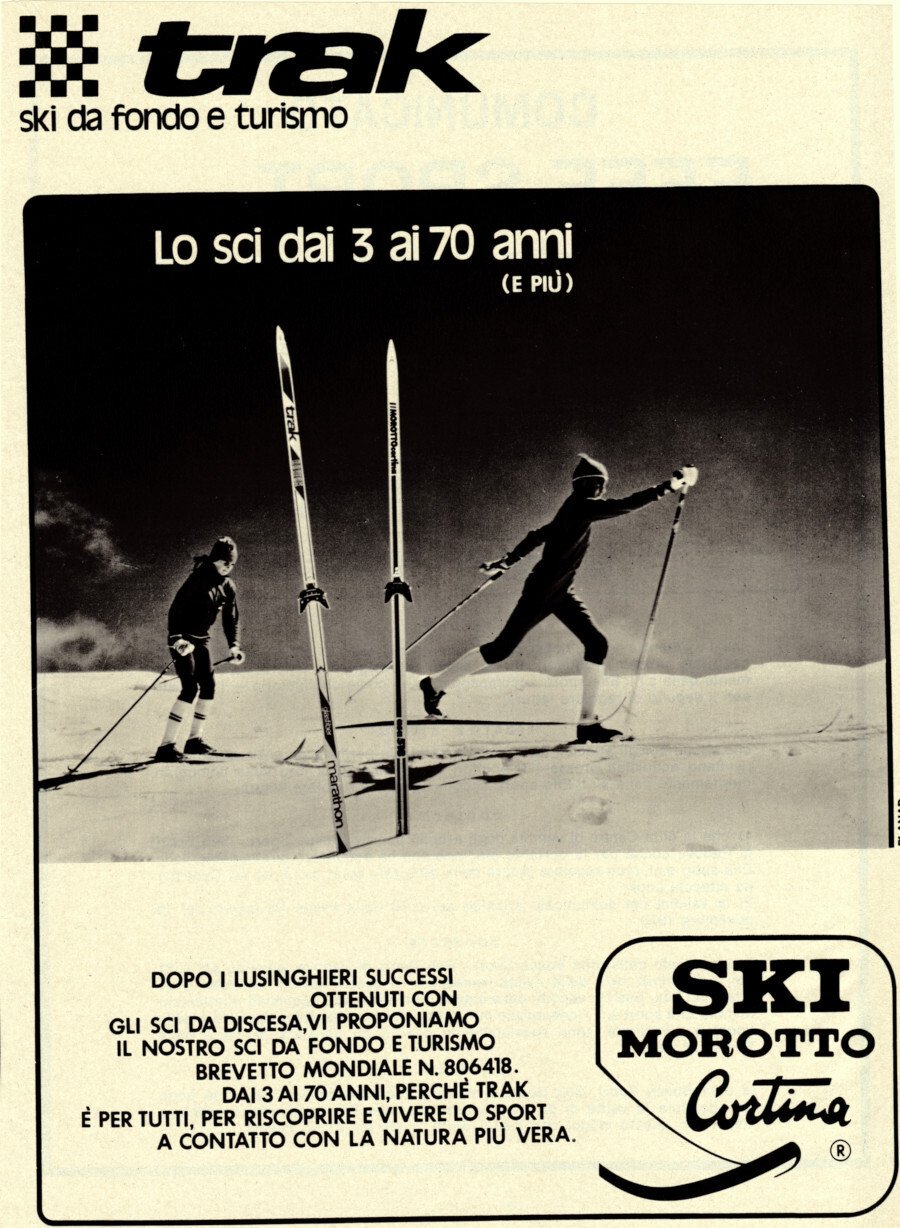 Trak ski da fondo e turismo. Advertising 1976 | Immagine principale