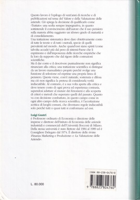 Trattato sulla valutazione delle aziende