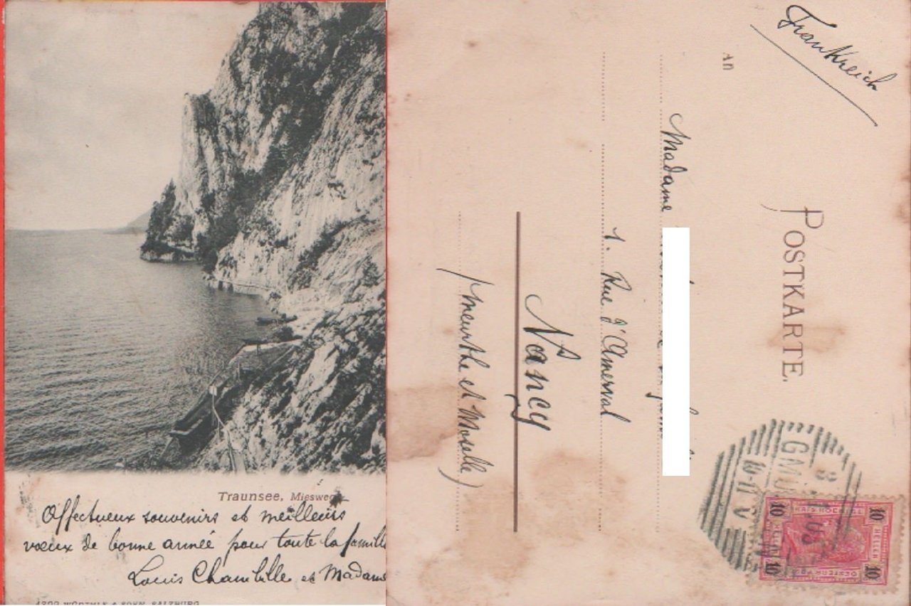 Traunsee. Miesweg (Austria) - Viaggiata 1905 | Immagine principale