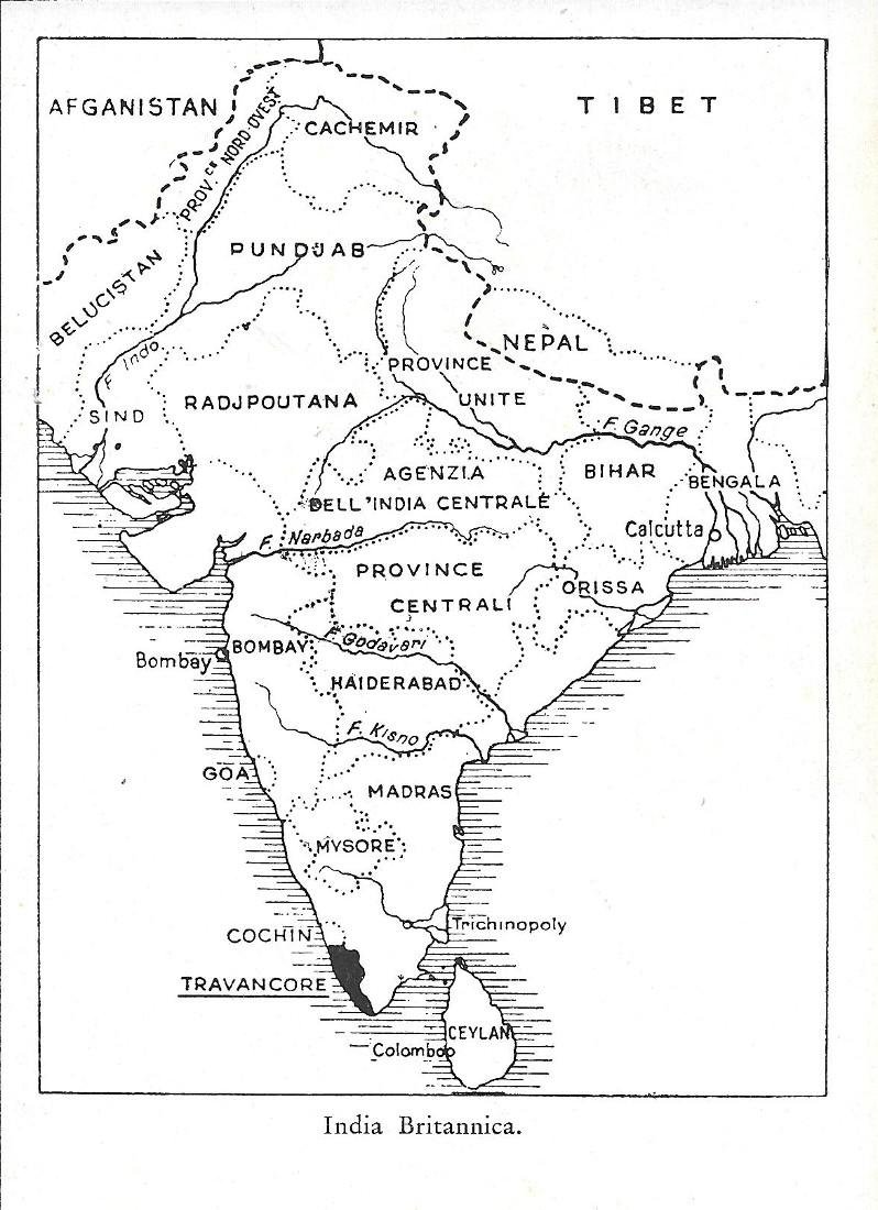 Travancore. India Britaninca. Stampa 1934 | Immagine principale