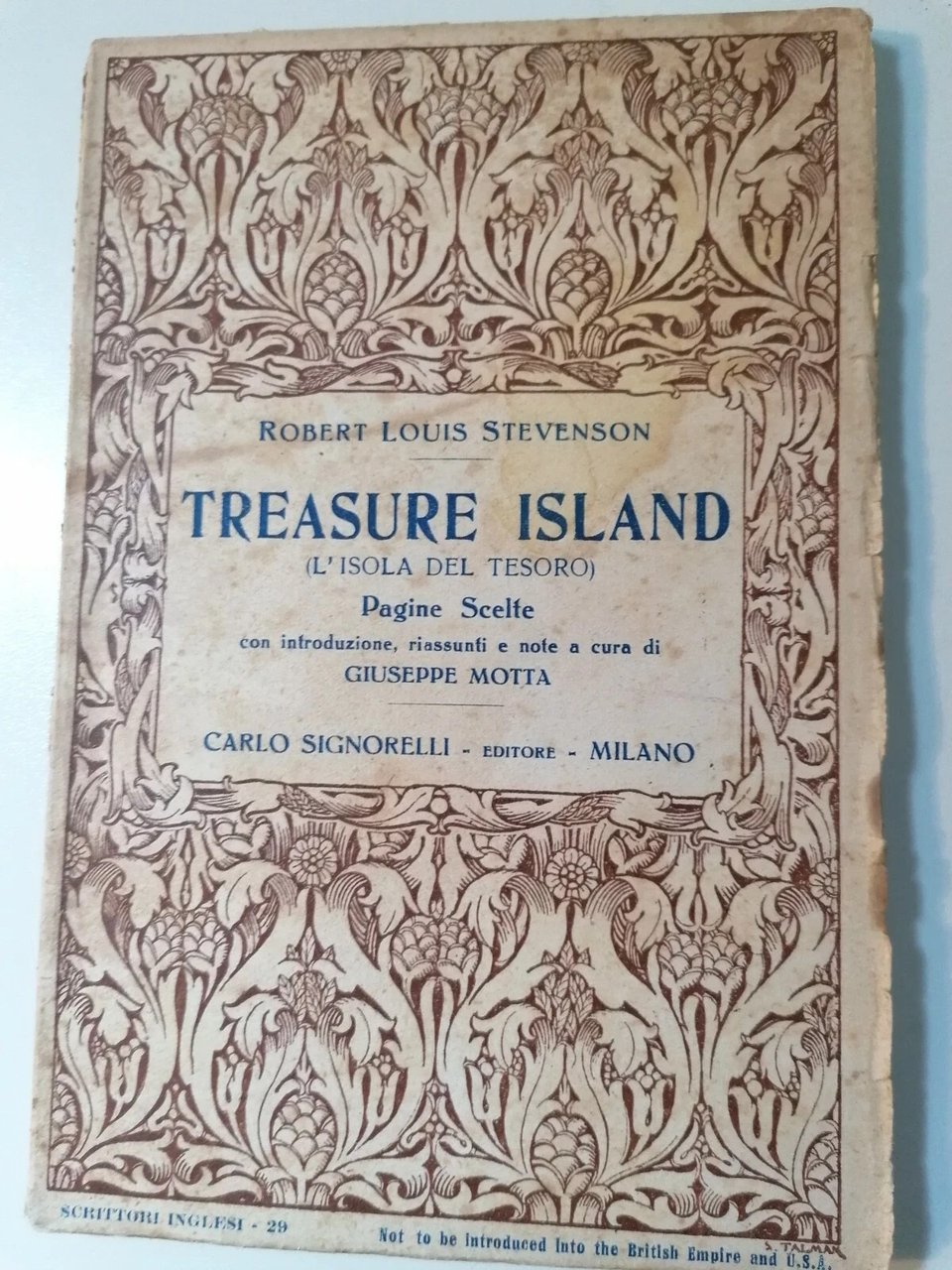 Treasure Island l'Isola del Tesoro Stevenson Pagine Scelte Motta Signorelli …