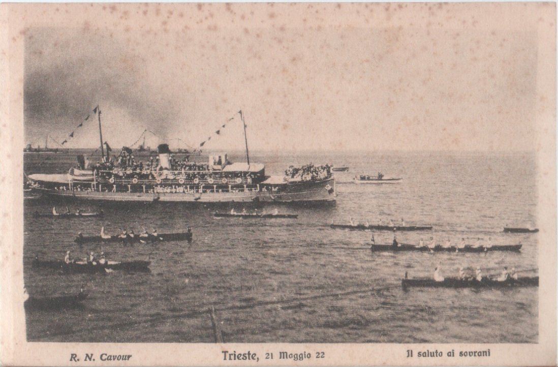 Trieste 21 maggio 1922. R.N. Cavour. Il saluto ai sovrani | Immagine principale