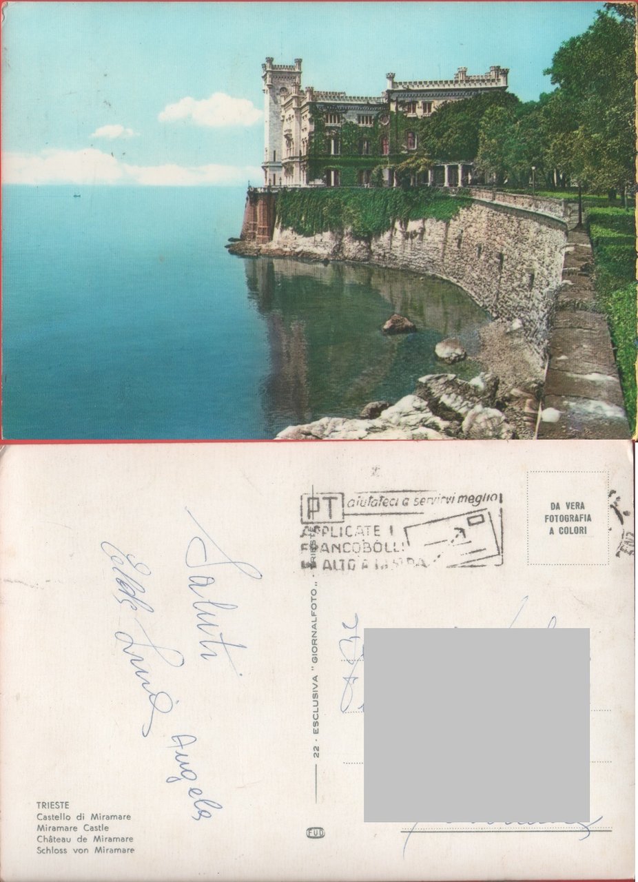 Trieste. Castello di Miramare. Viaggiata | Immagine principale