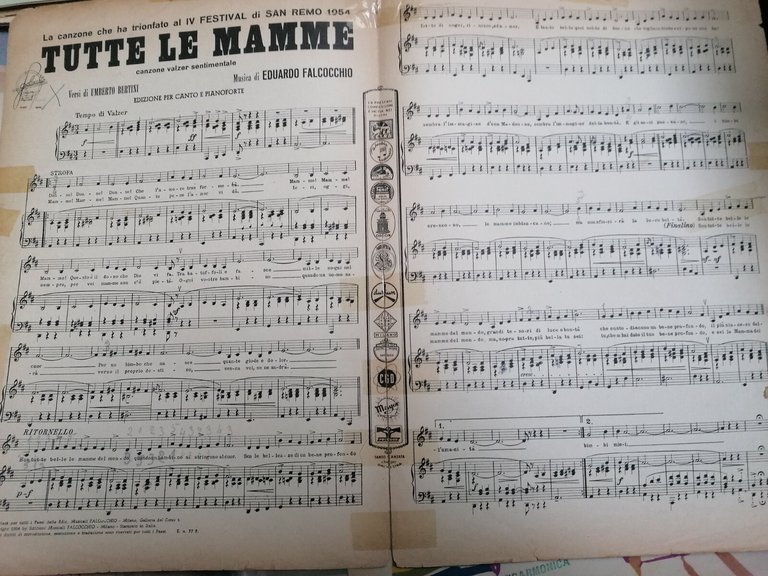 TUTTE LE MAMME - IV Festival di Sanremo 1956 Eduardo …
