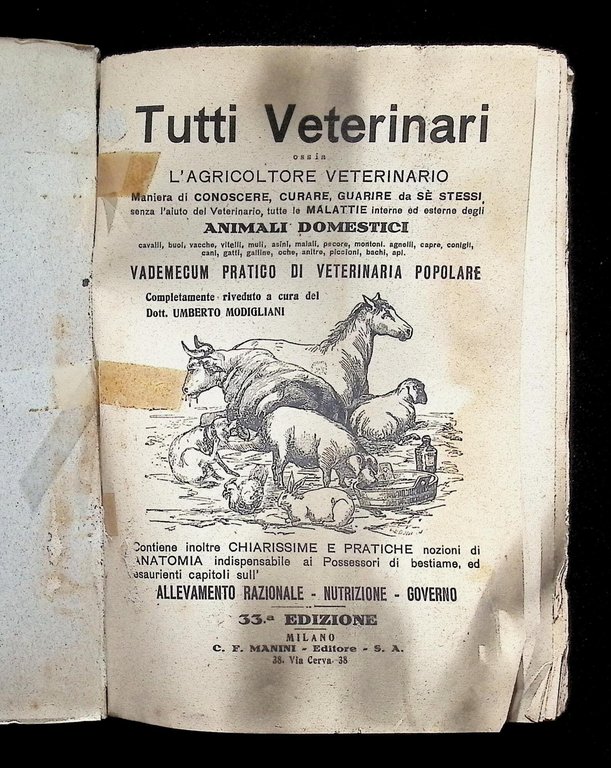 Tutti Veterinari ossia L'Agricoltore Veterinario - Ricettario Vademecum Pratico di … | Immagine Gallery 2