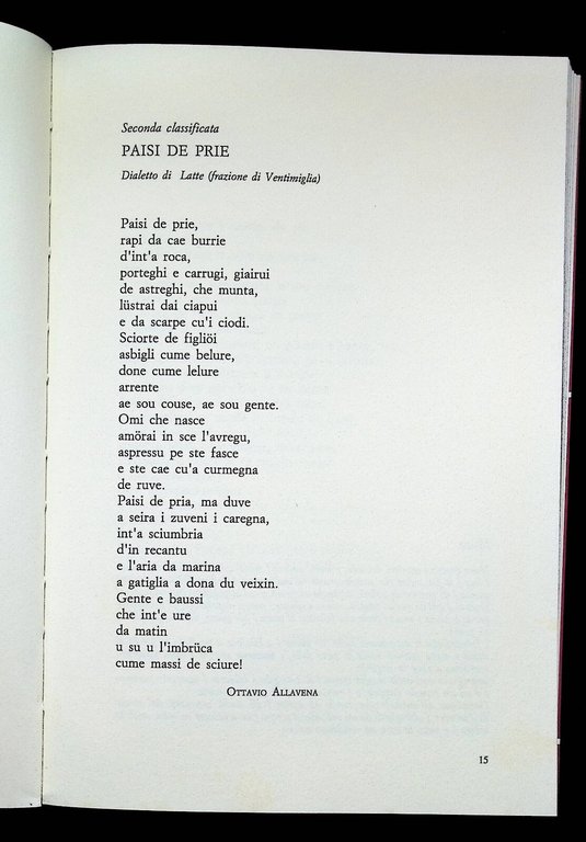 U Giacuré Premio Poesia Dialettale Intemelia 1990-1991 Poesie Dialetto Ventimigl