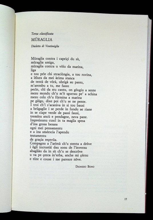 U Giacuré Premio Poesia Dialettale Intemelia 1990-1991 Poesie Dialetto Ventimigl