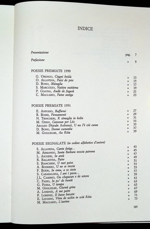 U Giacuré Premio Poesia Dialettale Intemelia 1990-1991 Poesie Dialetto Ventimigl | Immagine Gallery 7