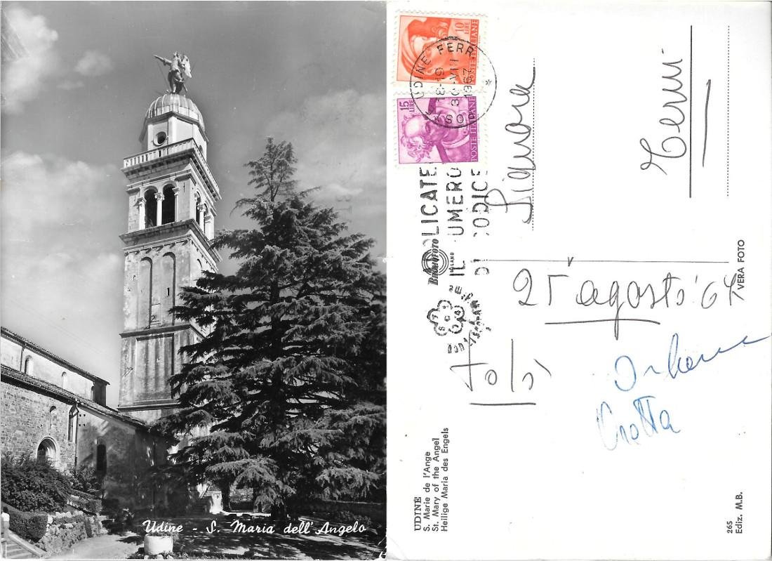 Udine. S. Maria dell'Angelo. Viaggiata 1967 | Immagine principale