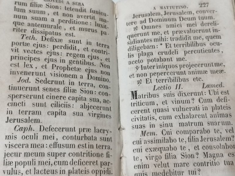 Uffizio Della Settimana Santa Aggiunta Dichiarazioni Lingua Italiana 1855 Torino
