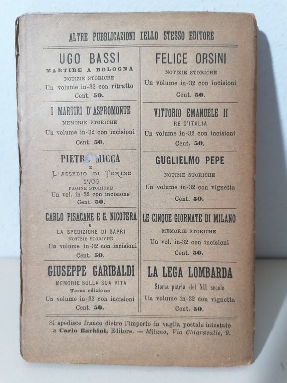 Umberto I Re D'Italia Libro Venosta Studi Biografici Popolari Barbini …