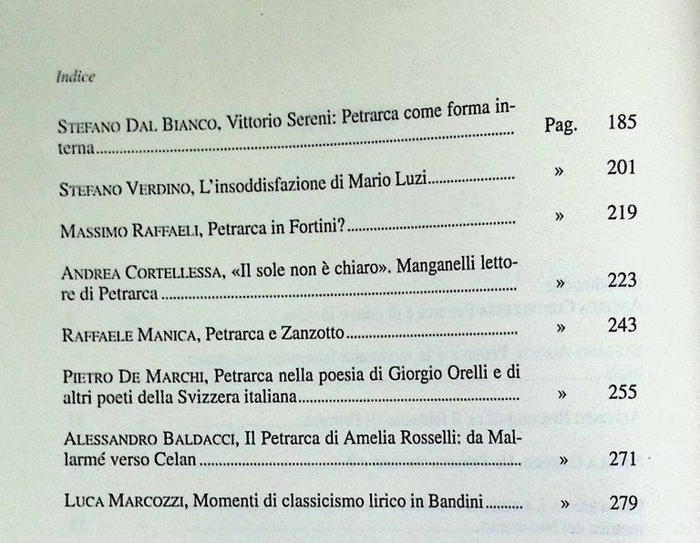 Un'Altra Storia Petrarca Nel Novecento Italiano Cortellessa Bulzoni Convegno | Immagine Gallery 5