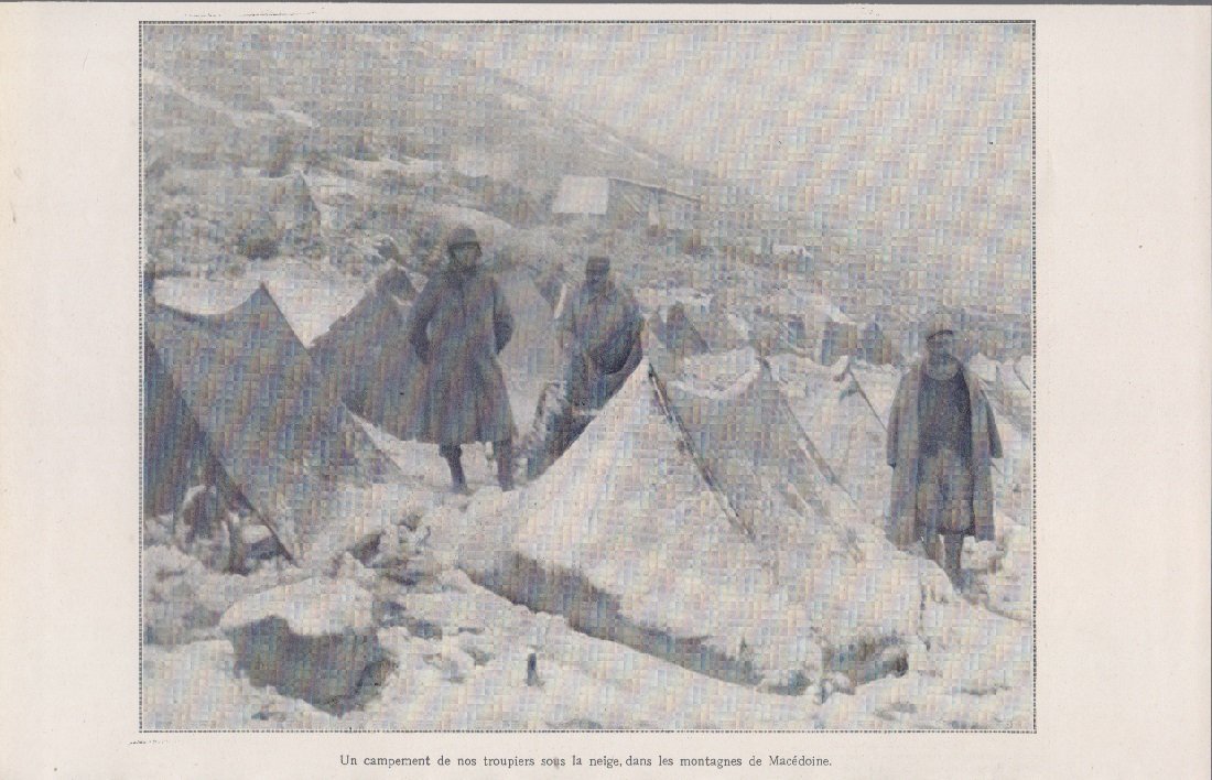 Un campement de nos troupiers dans les montagnes de Macedonie. … | Immagine principale