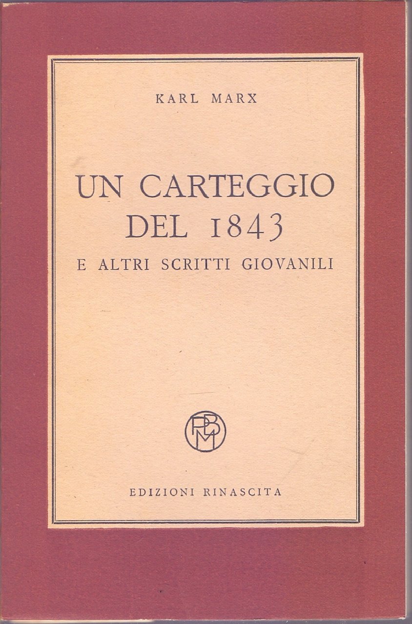 Un carteggio del 1843 e altri scritti giovanili - Karl … | Immagine principale