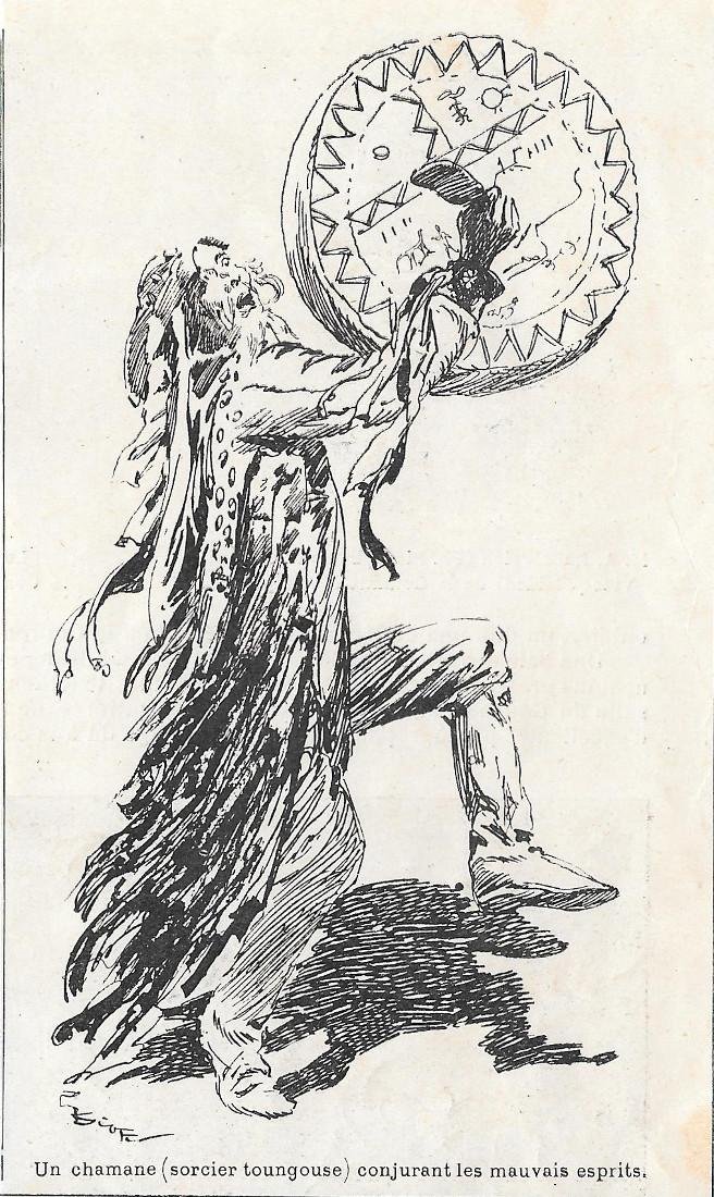 Un chamane (sorcier tounguse) conjrant le mauvais espirits. Stampa1900 | Immagine principale