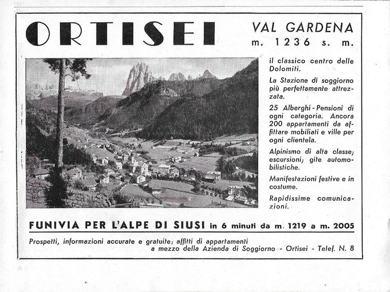Un'istantanea con la Leica/Ortisei. Advertising 1942 fronte retro | Immagine Gallery 2