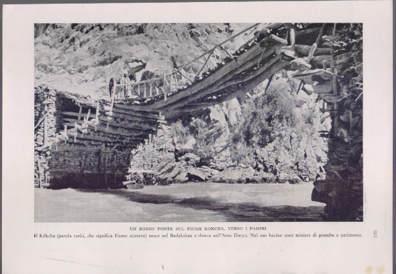 Un rozzo ponte sul fiume Kokcha verso i Pamiri. Immagine … | Immagine principale