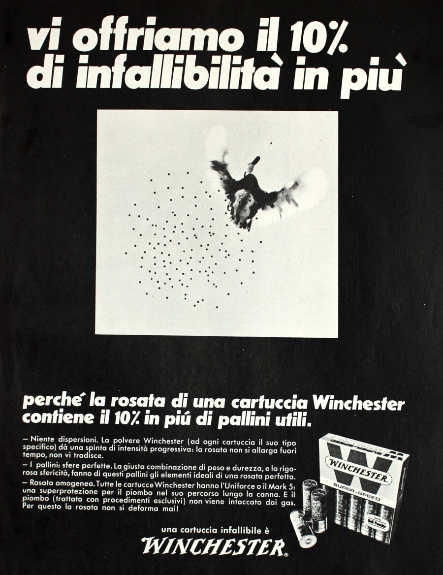 Una cartuccia infallibile è Winchester. Advertising 1969 | Immagine principale