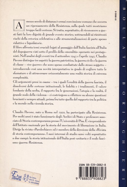 Una guerra civile : saggio storico sulla moralita nella Resistenza