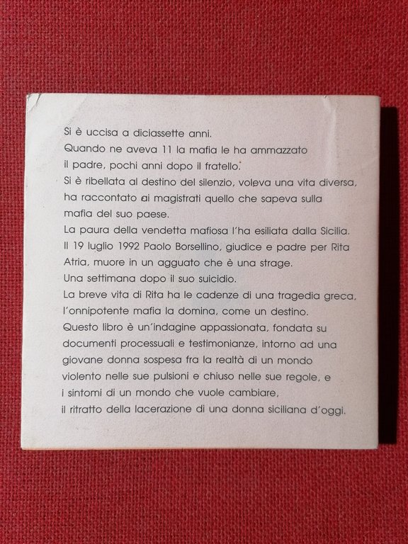 Una ragazza contro la mafia. Rita Atria, morte per solitudine
