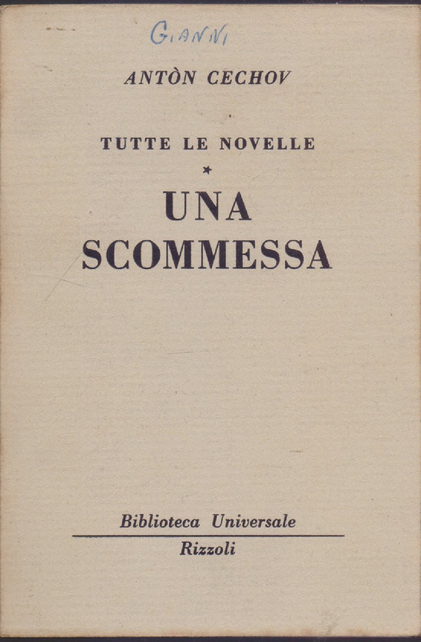 Una scommessa Tutte le novelle (622-623 B.U.R.) - Anton Cechov | Immagine principale