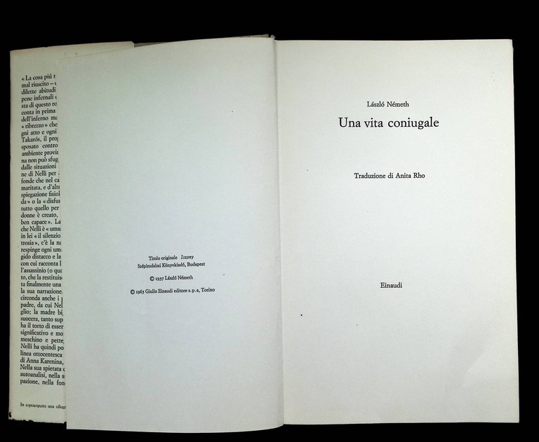 Una Vita Coniugale. Prima edizione