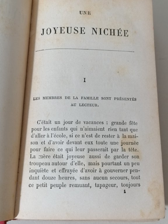 Une Joyeuse Nichée Libro Livre Pressensé Fischbacher 1891 Rilegato Francese