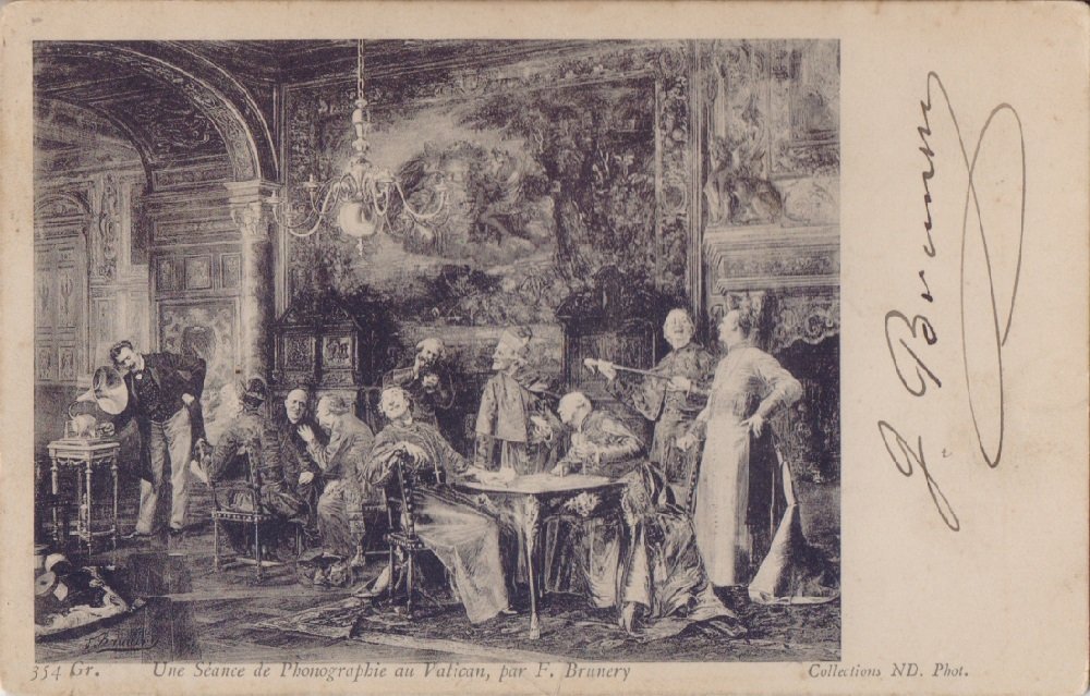 Une scene de Phonographie au Vatican (pittore F. Brunery) . … | Immagine principale