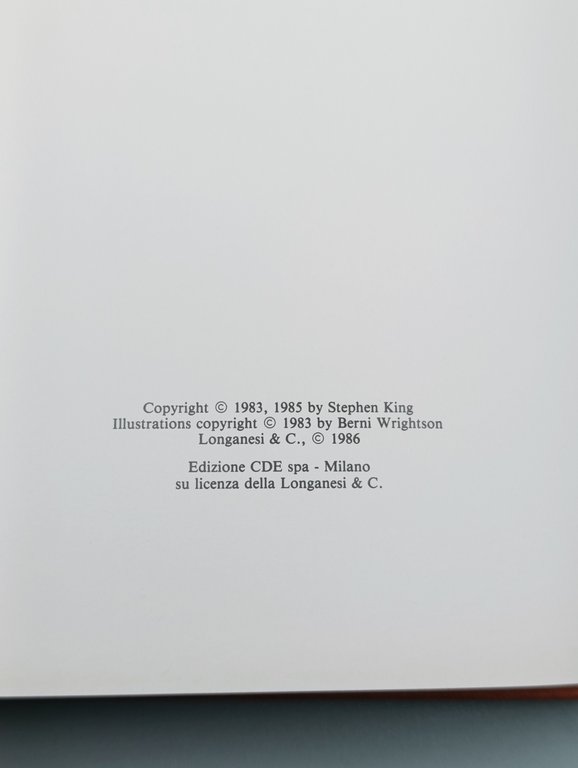 Unico Indizio La Luna Piena. 1^ Edizione CDE