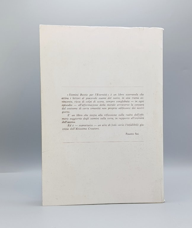 Uomini Bestie per l'Eternità Libro Gaggino Villarelli Sabatelli Autografato 1984