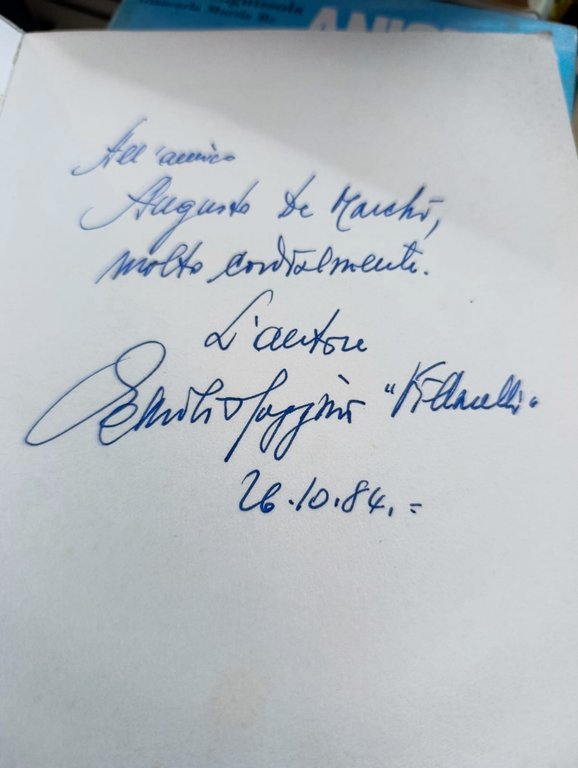 Uomini Bestie per l'Eternità Libro Gaggino Villarelli Sabatelli Autografato 1984