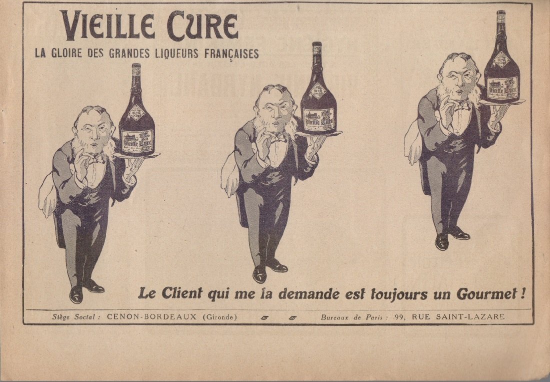 Veille Cure la glorie des grandes liqueurs francaises. Advertising 1920 | Immagine principale