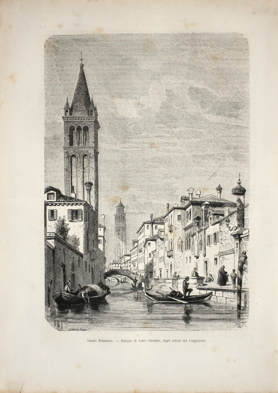 Venezia. Canale Rezzonico. Stampa 1863 | Immagine principale