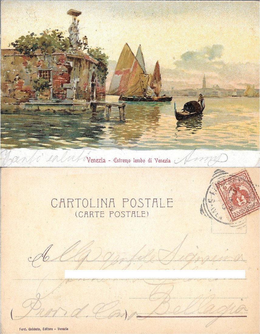 Venezia. Estremo lembo di Venezia. Viaggiata 1904, pittorica | Immagine principale