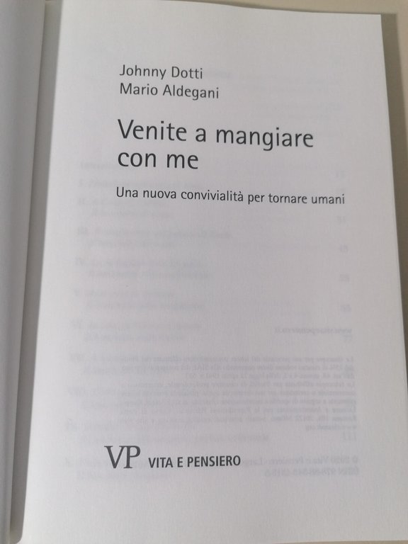 Venite a mangiare con me Dotti Aldegani Convivialità cristiana 9788834343135