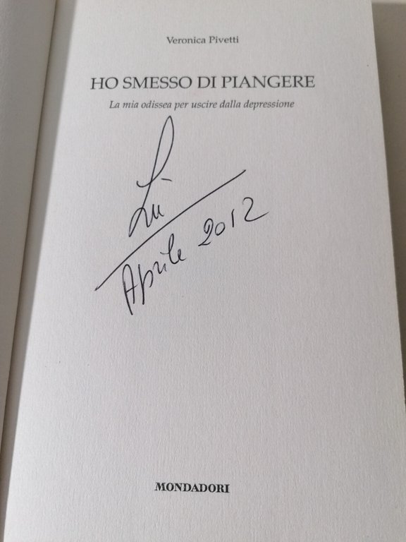Veronica Pivetti Ho Smesso Di Piangere Libro Biografia Depressione 1^ …