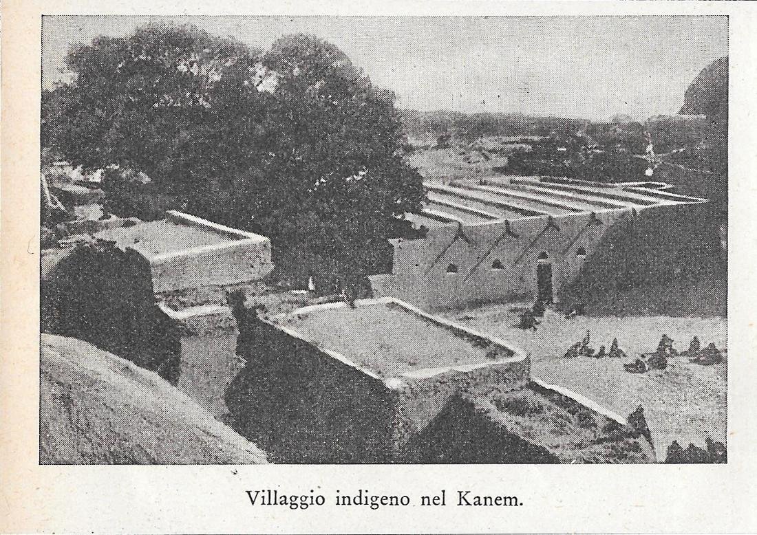 Villaggio indigeno nel Kanem (Ciad). Stampa 1934 | Immagine principale