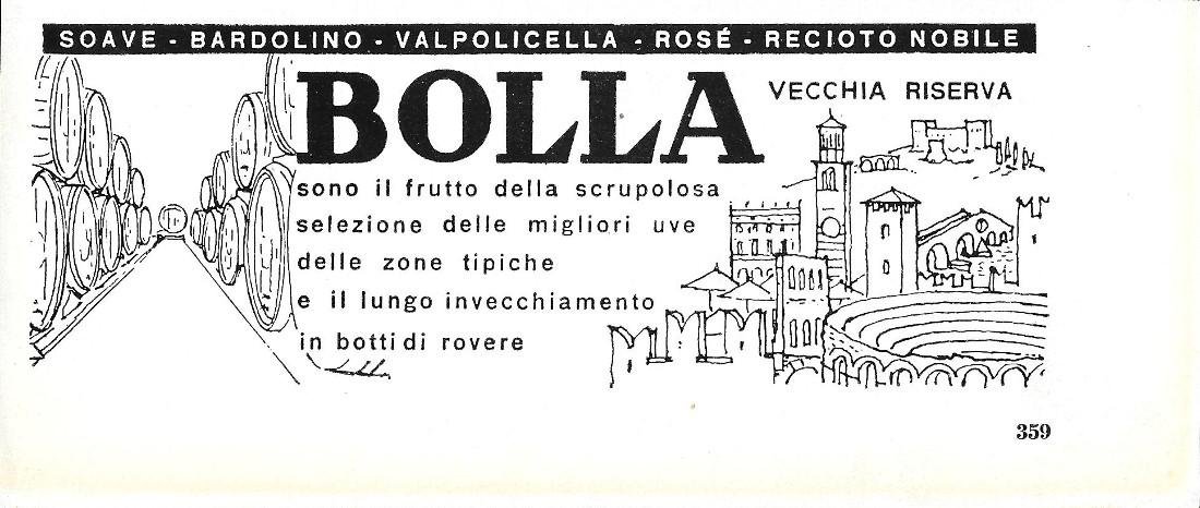 Vini Bolla. Advertising 1963 | Immagine principale