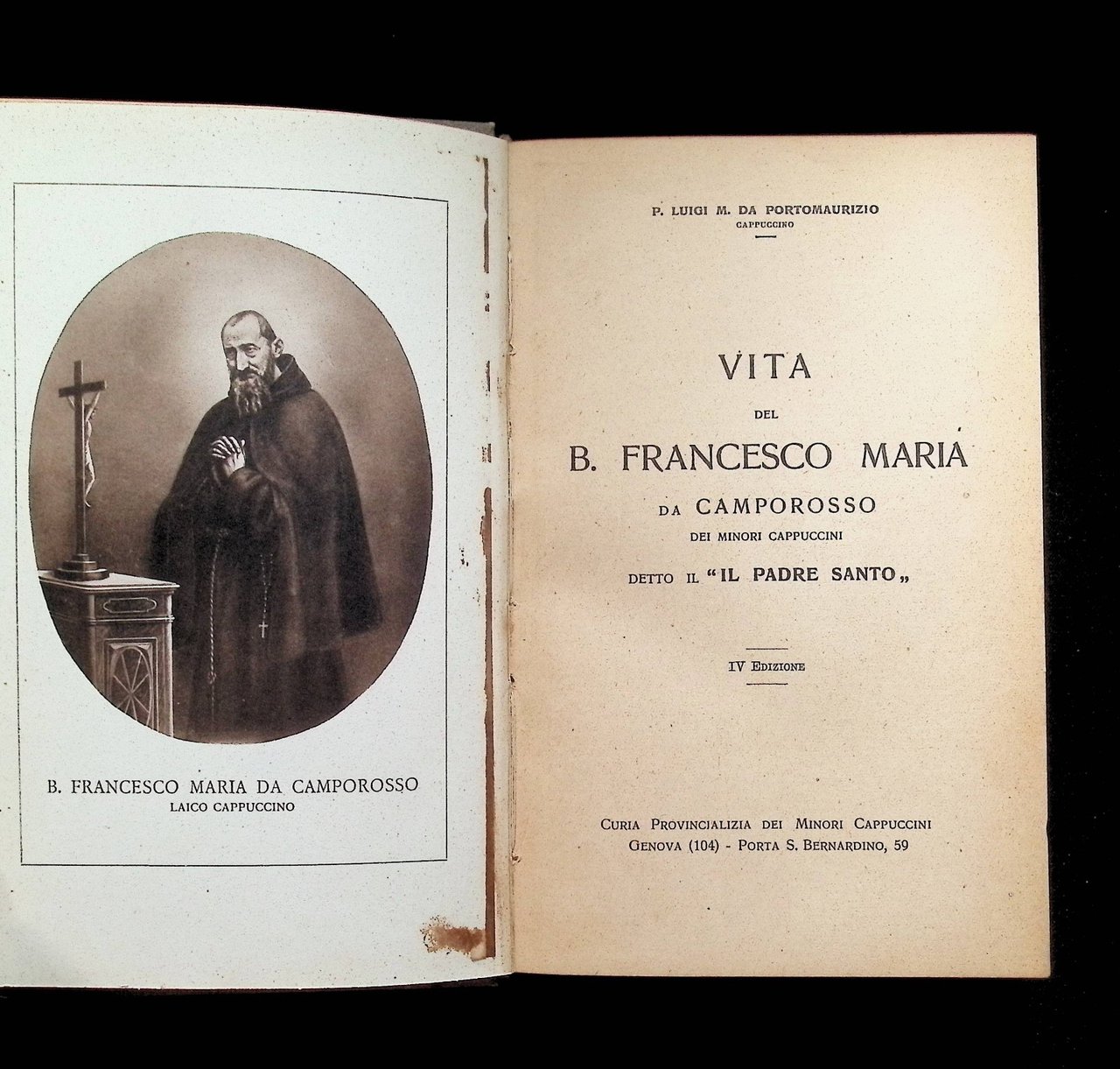 Vita Del B. Francesco Maria Da Camporosso Luigi da Porto …