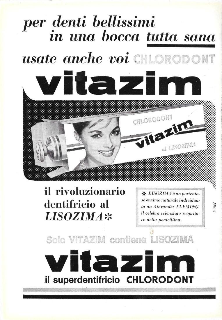 Vitazim, il super dentifricio al chlorodont. Advertising 1962 | Immagine principale