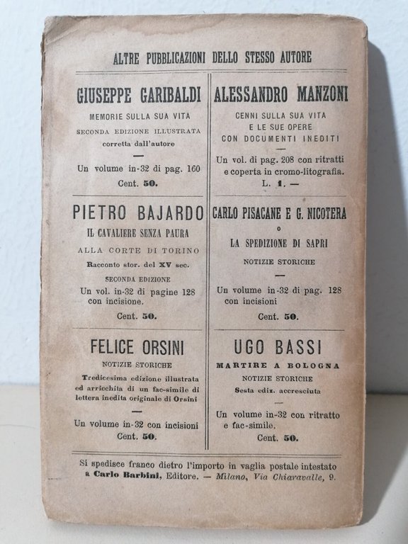 Vittorio Emanuele II Re Libro Venosta Studi Biografici Popolari Barbini …
