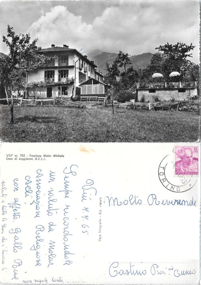 Viù (TO). Fraz. Molar Michele. Casa di soggiorno ACLI. Viaggiata … | Immagine principale