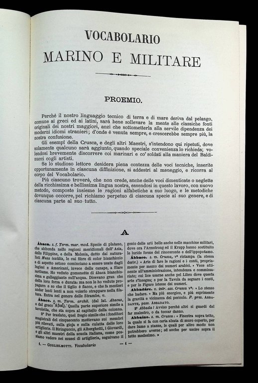 Vocabolario Marino e Militare (edizione anastatica)