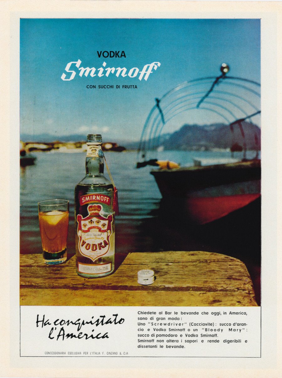 Vodka Smirnoff / Blanc's. Advertising 1961 | Immagine principale