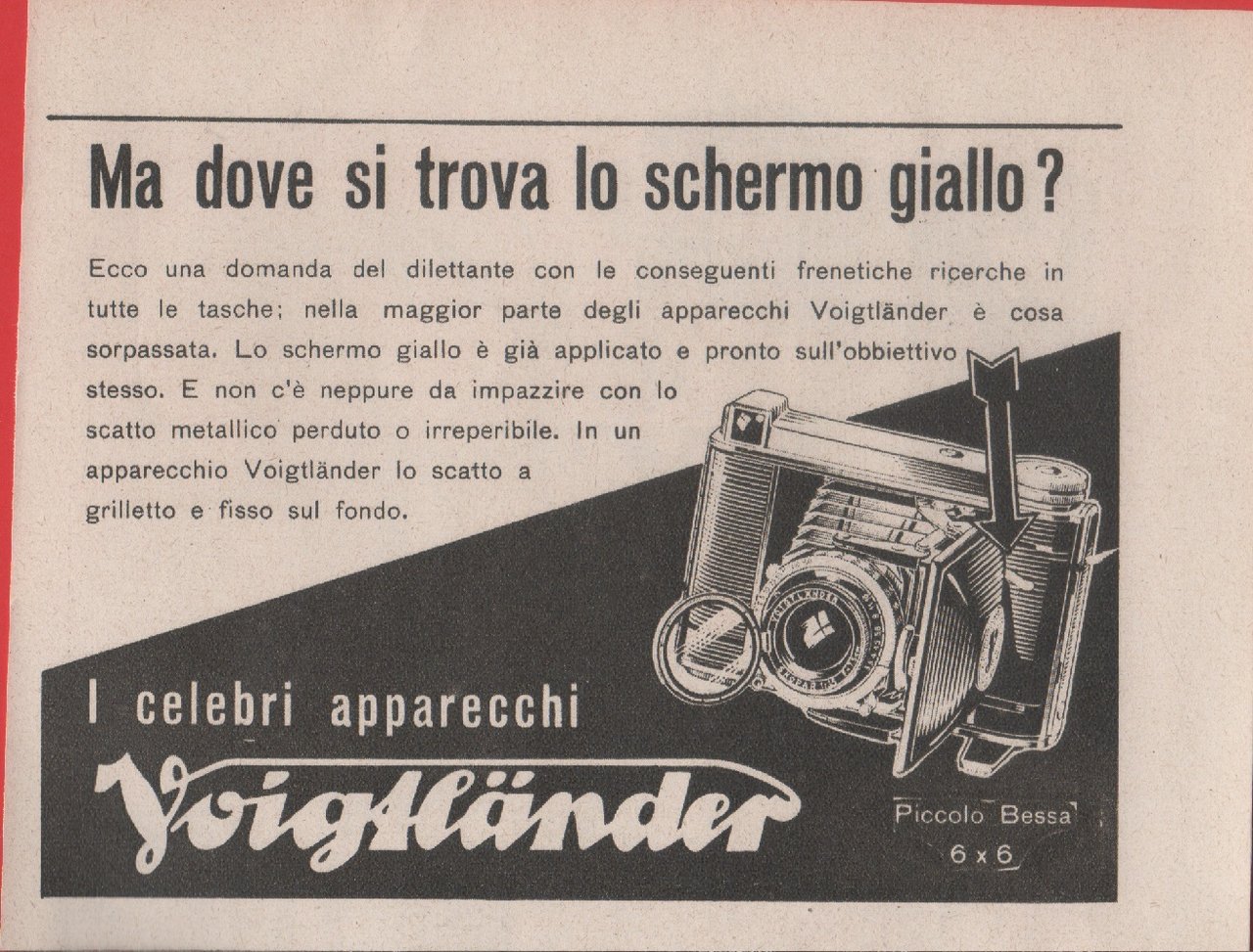 Voigtlander. Advertising 1942 | Immagine principale